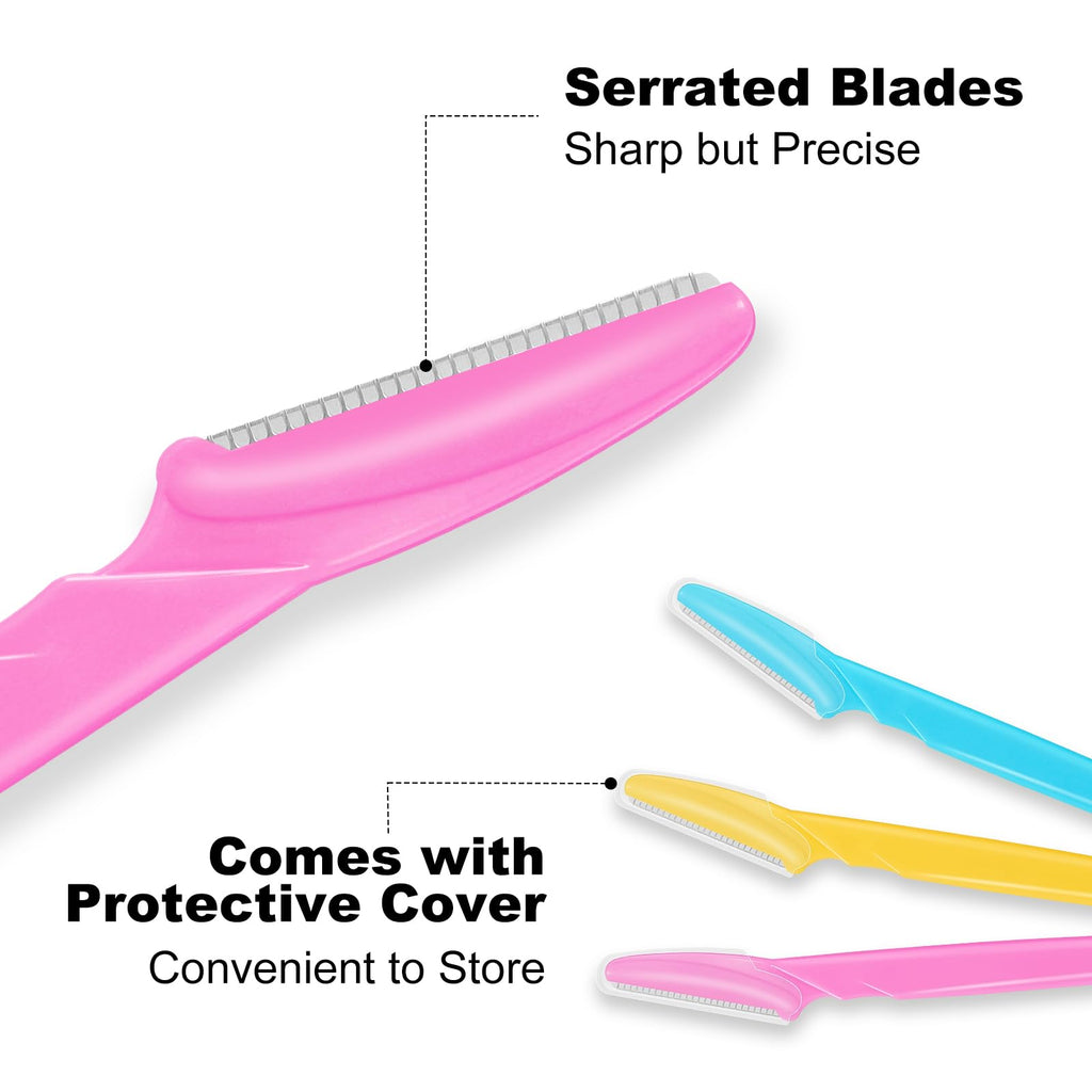 Razors Bulk 18 Pack — Multipurpose Facial Dermaplaning Razors with Protective Co