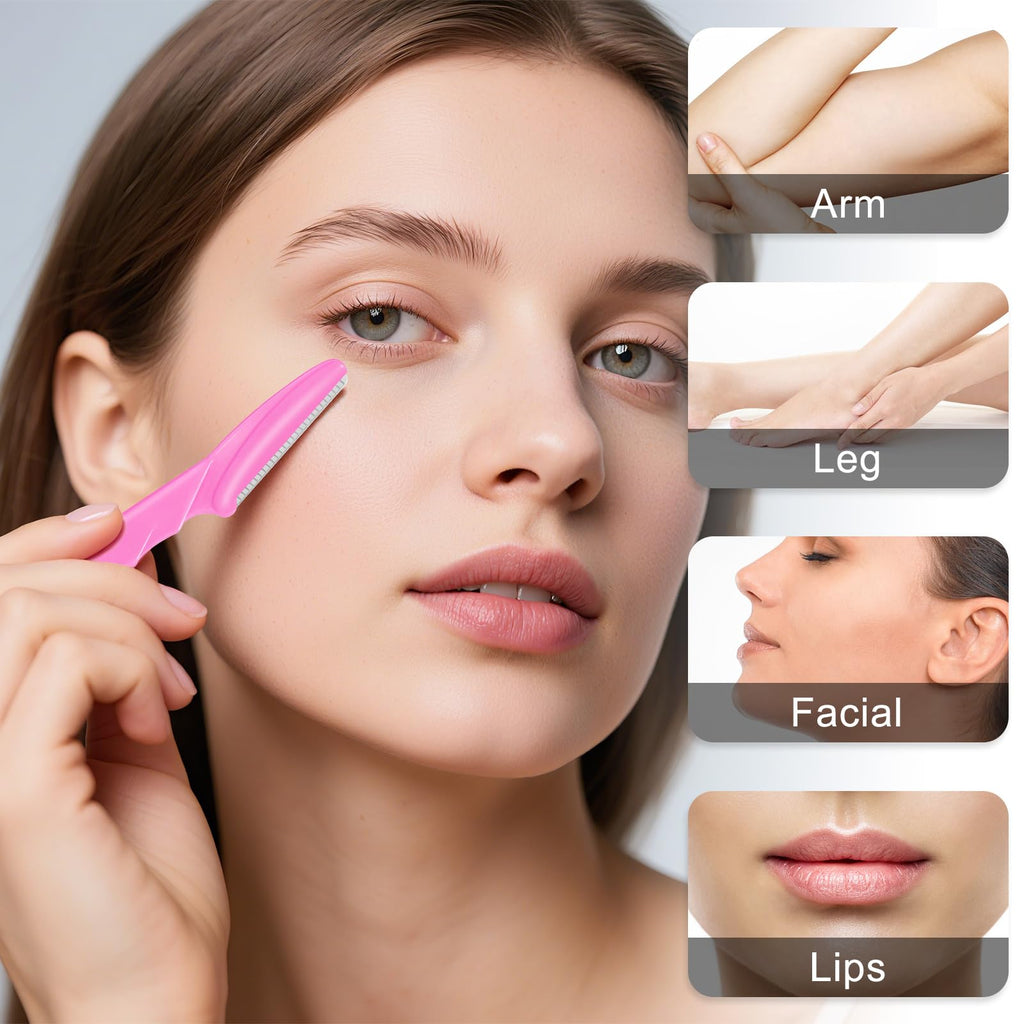 Razors Bulk 18 Pack — Multipurpose Facial Dermaplaning Razors with Protective Co