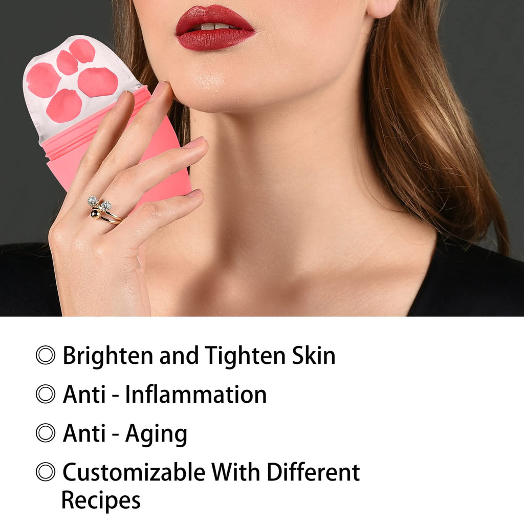 Roller for Face 2 Pack — Silicone Ice Face Roller to Tighten, Lift & De-Puff for
