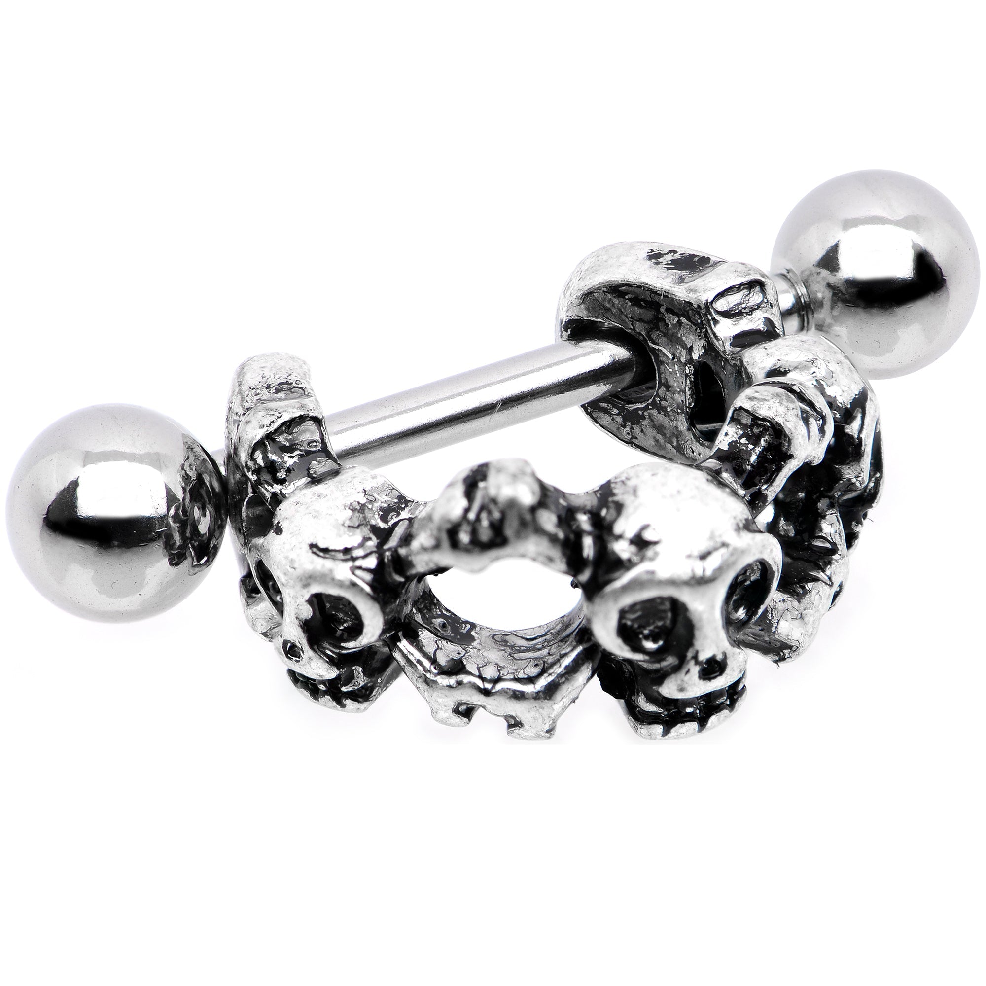 16G 1/2 Gothic Skull Cartilage Cuff